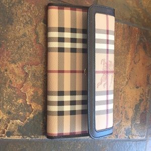 Authentic Burberry Haymarket Check Wallet
